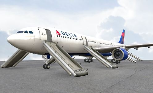 Modern aircraft Airbus aircraft 3d model