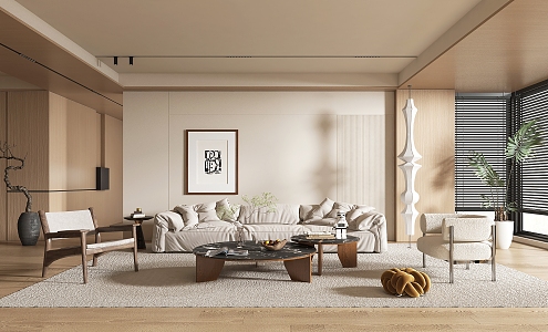 Quiet Living Room Middle Living Room 3d model