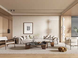 Quiet Living Room Middle Living Room 3d model