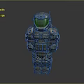 Detailed Futuristic Armored Astronaut Character In Tactical Mechanical Suit With Helmet