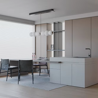 Modern table combination 3d model