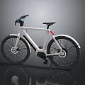 Sleek Modern Electric Bicycle With White Frame Black Seat And Large Wheels