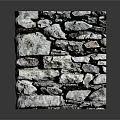 Modern Stone Wall Bar Counter Design With Irregular Stones And Reflective Surface