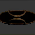 Handwoven Brown Woven Basket With Sturdy Handle And Classic Design