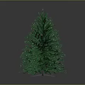 Green Artificial Christmas Tree With Small Lights For Home Living Decoration
