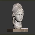 Brown Square Decorative Wooden Pedestal Furniture Displaying White Marble Statue