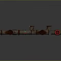 Rusty Metal Pipes with Fittings Elbows Tees and Valves on Gray Background