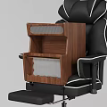 Wooden Mobile Side Table With Wheels Storage Shelf And Glass Panel Design