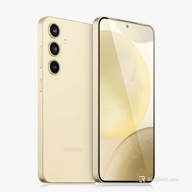 Samsung Gold Smartphone With Triple Camera Sleek Body And Elegant Screen Design 3d model 