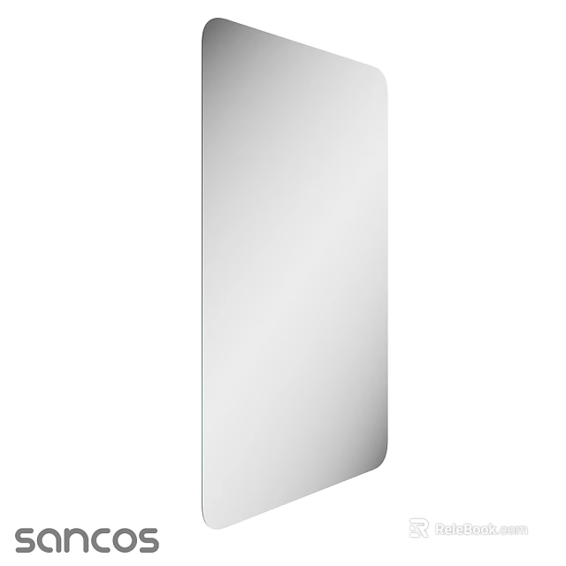 Contemporary Rectangular Wall Mirror Featuring Smooth Surface And Modern Design For Home Interior 3d model 