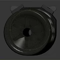 Black Cylindrical Military Weapon Frag Grenade With Metal Fuse And Label