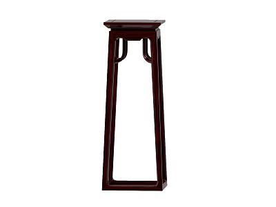Dark Wood Flower Stand With Classic Chinese Style Sleek Lines Sturdy Structure For Home Decoration 3d model
