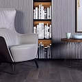 Modern Single Sofa Single Casual Sofa Pedal Combination 3d model