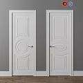 White Hinged Interior Doors Featuring Elegant Decorative Carved Panel Designs
