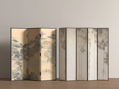 new chinese style screen 3d model
