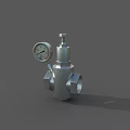Industrial Metal Pressure Valve With Pressure Gauge And Control Knob