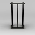 Technology Exhibition Hall With Sleek Black Metal Frame Display Stand Design