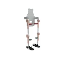 Adjustable Metal Support Frame With Red Straps And Black Base Components 3d model