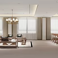 New Chinese-style reception room 3d model