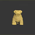 Decorative Gold Animal Shaped Furniture Ornament With Detailed Pattern For Home Decor
