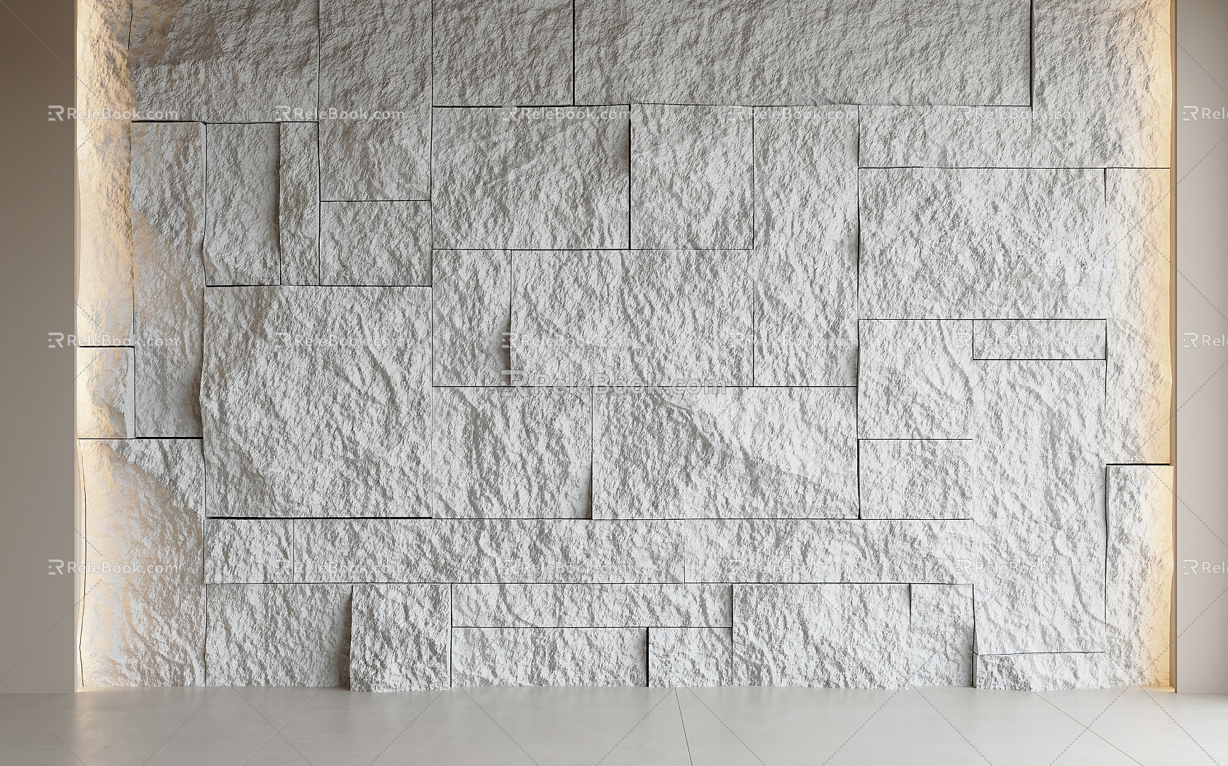 Modern rubble stone background wall white rubble stone background wall rubble stone culture stone stone stone stone wall 3d model