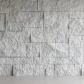 White Textured Stone Background Wall With Natural Rough Surface And Modern Design