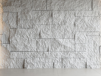 Modern rubble stone background wall white rubble stone background wall rubble stone culture stone wall 3d model