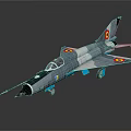 Military Aircraft Model With Camouflage Paint And National Insignia Design