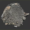 Rocky Terrain Surface Covered in Gravel and Various Size Stones Texture