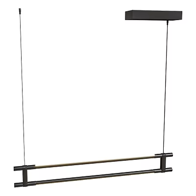 Sleek Contemporary Chandelier With Metal Frame And Linear Design For Modern Interior Spaces Decoration 3d model