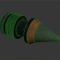 Industrial Conical Tip Equipment with Black Orange and Silver Threaded Base and Metallic Components