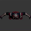 3D Virtual Character With Helmet Red Black Top Green Pants Gloves And Boots Standing Pose