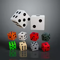 Colorful Dice Shaped Furniture With Stacked And Floating Design In Various Sizes