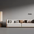 New Chinese Song Style Double Sofa 3d model