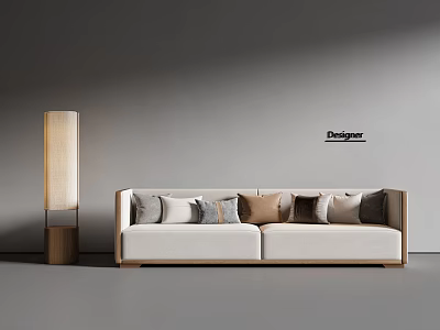 New Chinese Song Style Double Sofa 3d model