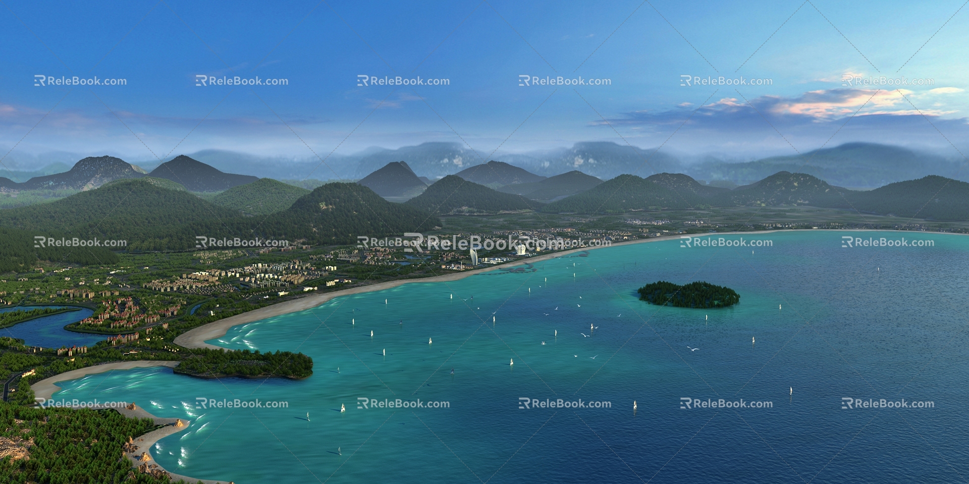 Modern Bird's Eye View 3d model