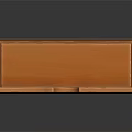 Standing Orange Wooden Bookcase With Multiple Shelves And Classic Decorative Base Design