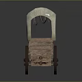 Classic Wooden Wagon With Canvas Cover And Spoked Wooden Wheels