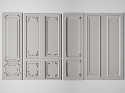 French wainscot 3d model