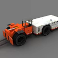 Orange And White Industrial Functional Forklift Vehicle With Heavy Duty Front Forks Design