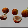 Fresh Whole And Sliced Figs With Red Yellow Color On Dark Background