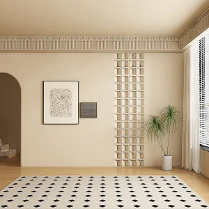 Middle ancient background wall 3d model