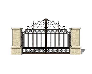 Jianou Gate Iron Gate Iron Gate 3d model