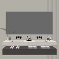 Modern Bathroom Vanity Cabinet With Double Sinks Large Mirror And Organized Towels Toiletries
