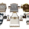 Various Double Bed Designs With Upholstered Headboards Bedside Tables And Lamps