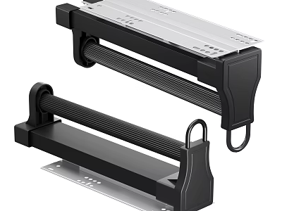 Adjustable Metal Hanger Rack With Foldable Design And Wall Mount 3d model