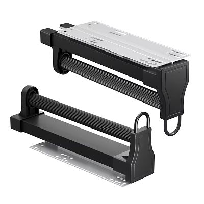 Adjustable Metal Hanger Rack With Foldable Design And Wall Mount 3d model