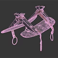 Traditional Wooden Sports Saddle With Leather Straps And Metal Rings Design
