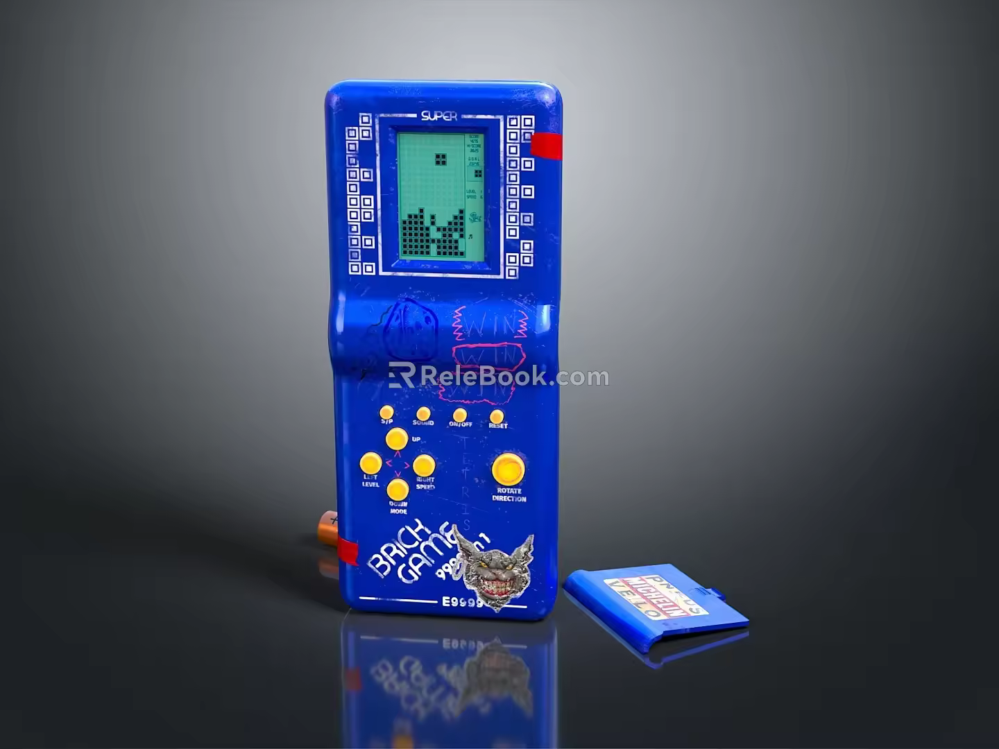Modern game machine brick game Tetris electronic chicken palm game machine 3d model