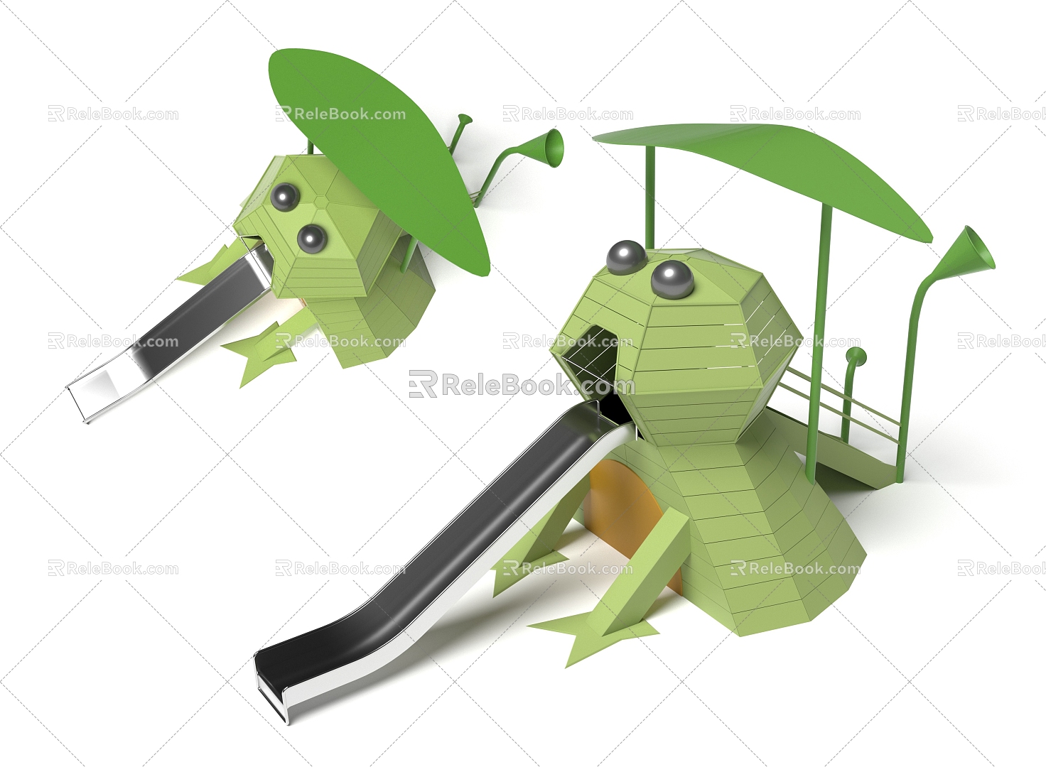 Lotus leaf frog microphone non-standard features to expand the park crawl amusement park children's park amusement park amusement park amusement sketch 3d model